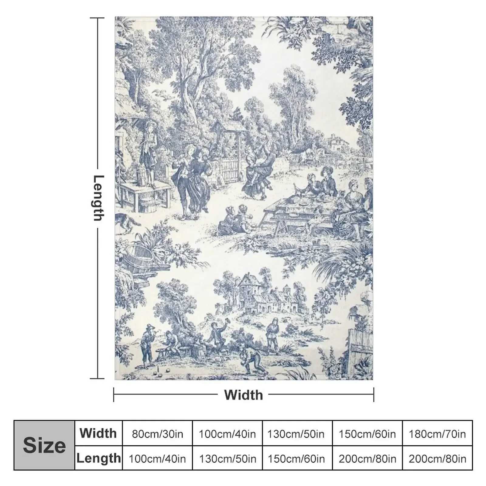 Toile de Jouy Number 2 Throw Blanket Sofa Quilt Dorm Room Essentials blankets and throws Personzed Gift Z241215