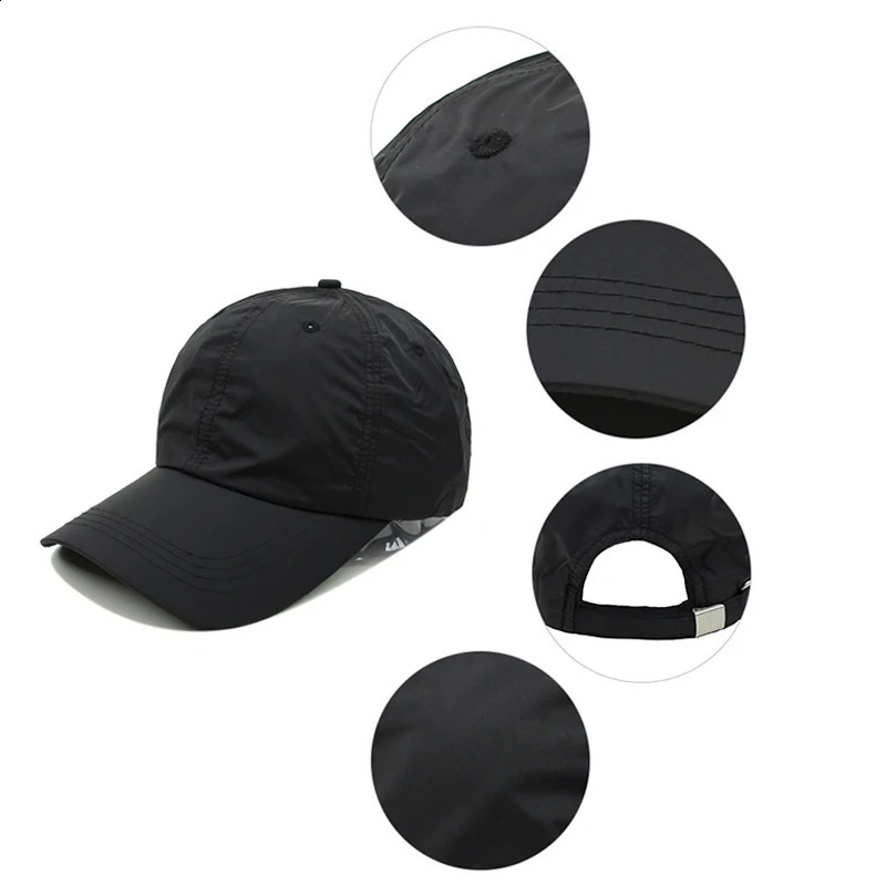 Summer Unisex Quick Dry Cap Women Solid Color Korean Version Adjustable Baseball Caps Outdoors Thinmen golf Dad Hat 241226