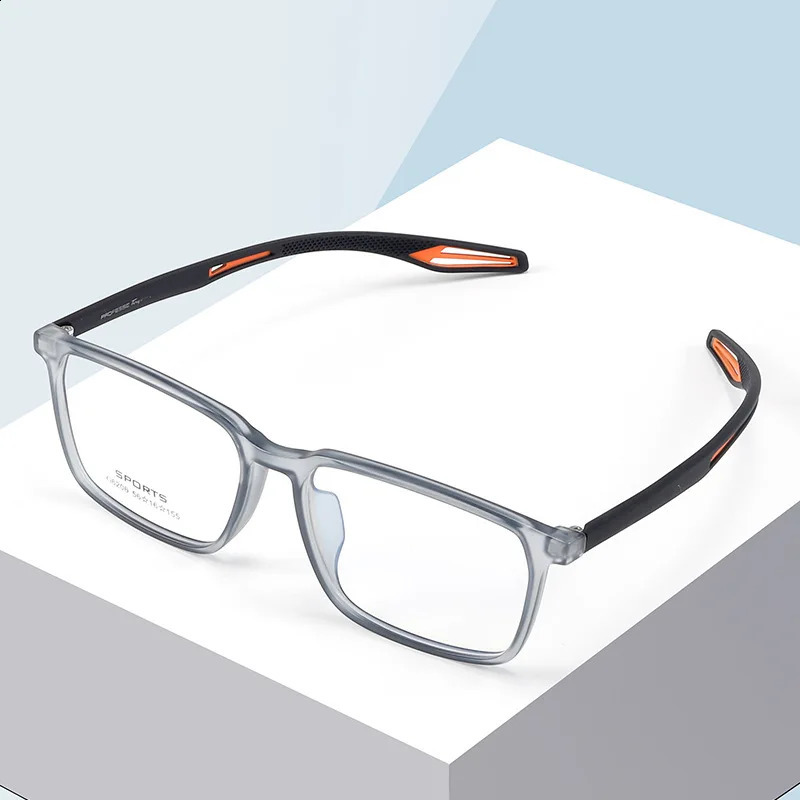 Optical Prescription Eyeglasses Black Fashion Ultra Light TR90 Sports Glasses Large Size Myopia Eyewear Men Frame G6206 241227
