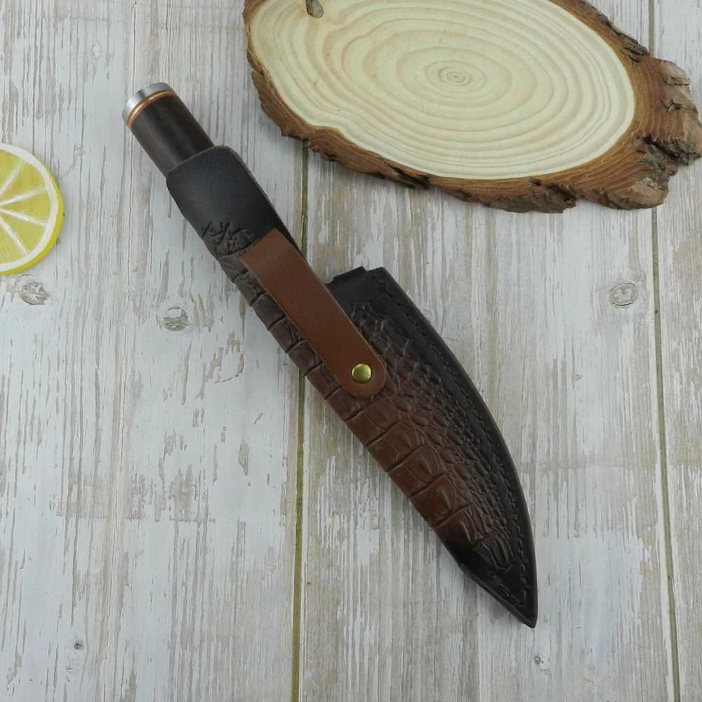 RZD forged steel chef cooking knife 5-inch fruit knife 5CR15mov blade cover camping pocket tool accessories Y241227