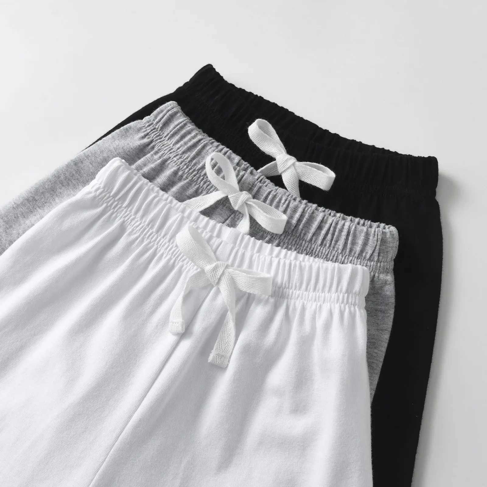 3 Packs Children Boys Summer New Cotton Solid Color Beach Shorts Toddlers Kids Baby Boys 1 2 3 Years Casual Clothes W241227