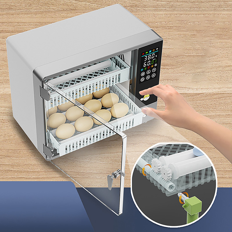 Touch Screen Fully Automatic Egg Turning Incubator AC110V/220V 24 eggs Double Power / Single Power Home High Quality Incubator