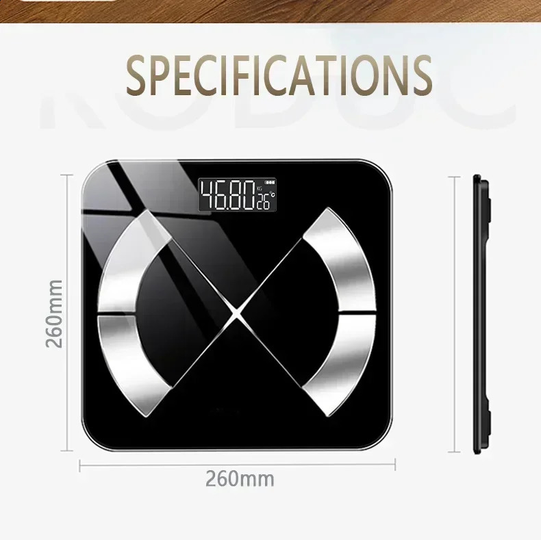 Electronic Scale Smart Bluetooth Weighing Human Charging Simple Weight Scale Weighing Household Fat Body Fat Measurement Scale 241226ww