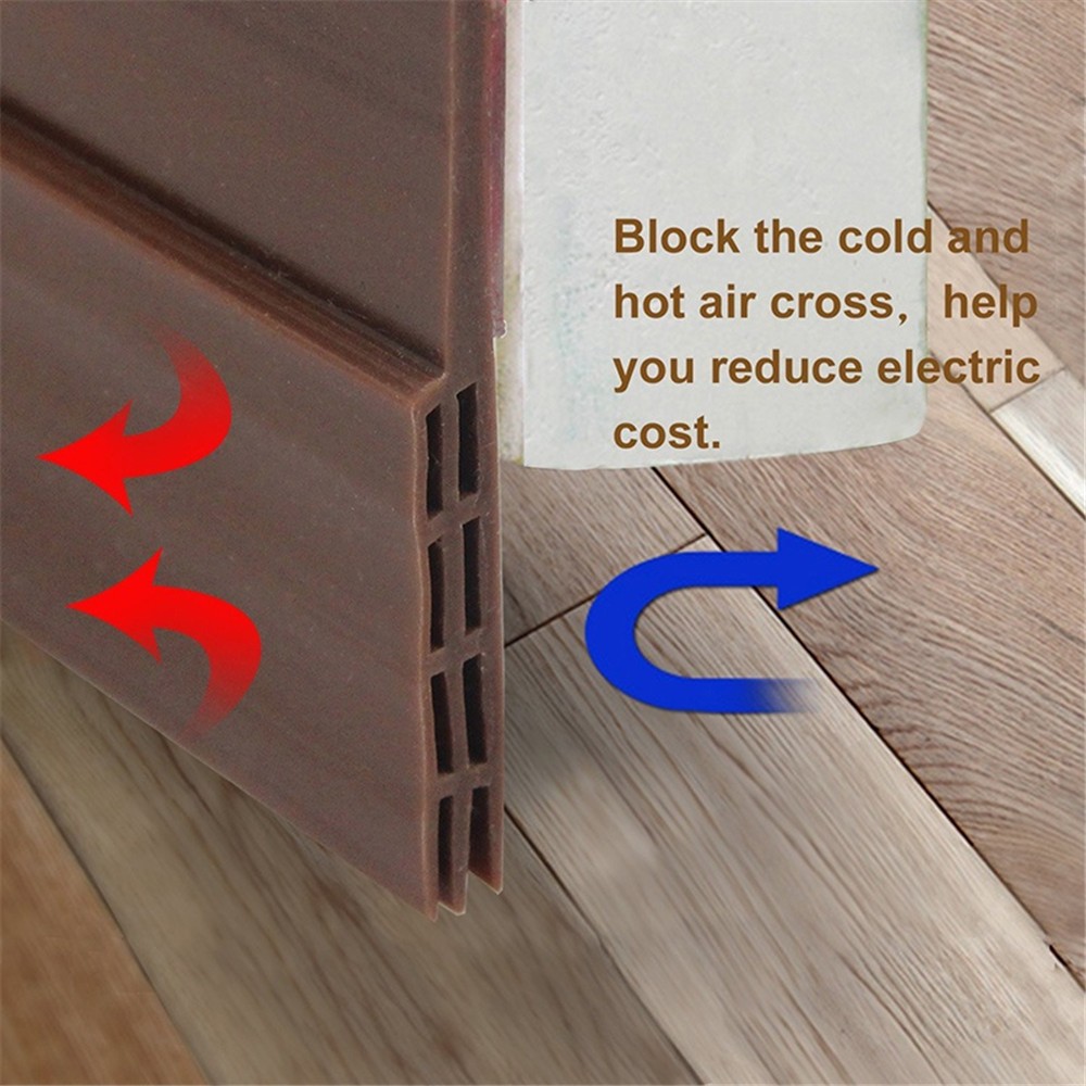 1M Waterproof Under Door Draft Stopper Seal Strip nsect Proof Waterproof Draft Excluder Strip Self Adhesive Tape Bottom Strip