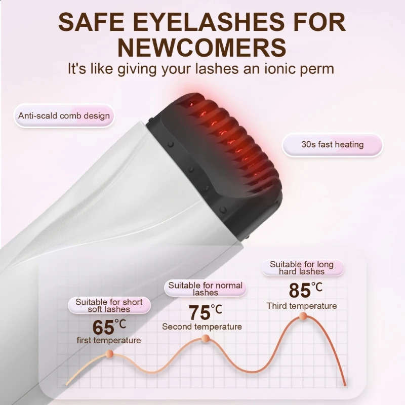 Heating Eyelash Curler 3 Electric er Eyelash Curler Heated Eyelashes Curler Long Lasting Tool Rechargeable 241226