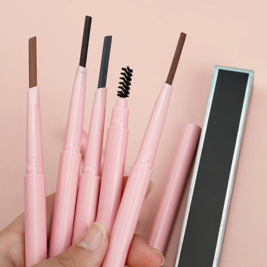 Custom Pink Eyebrow Pencil Private Label Waterproof Long Lasting Vegan Eyebrow Pencil Suppliers 241226