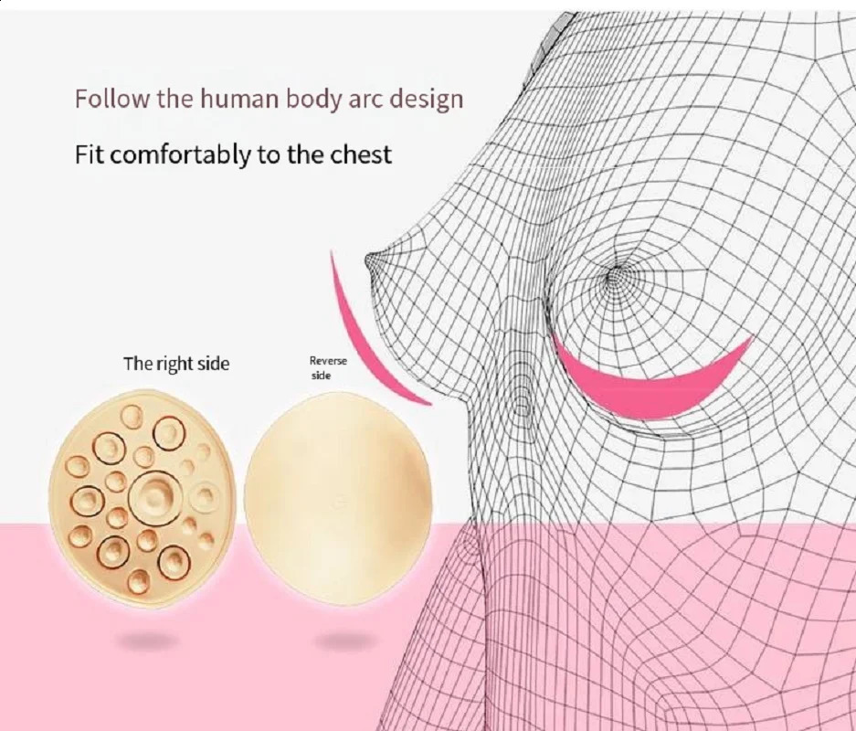 Breast Enhancement Instrument Red Light Massage Therapy Chest Massage Pad Compress Wireless Vibration Massage 241226