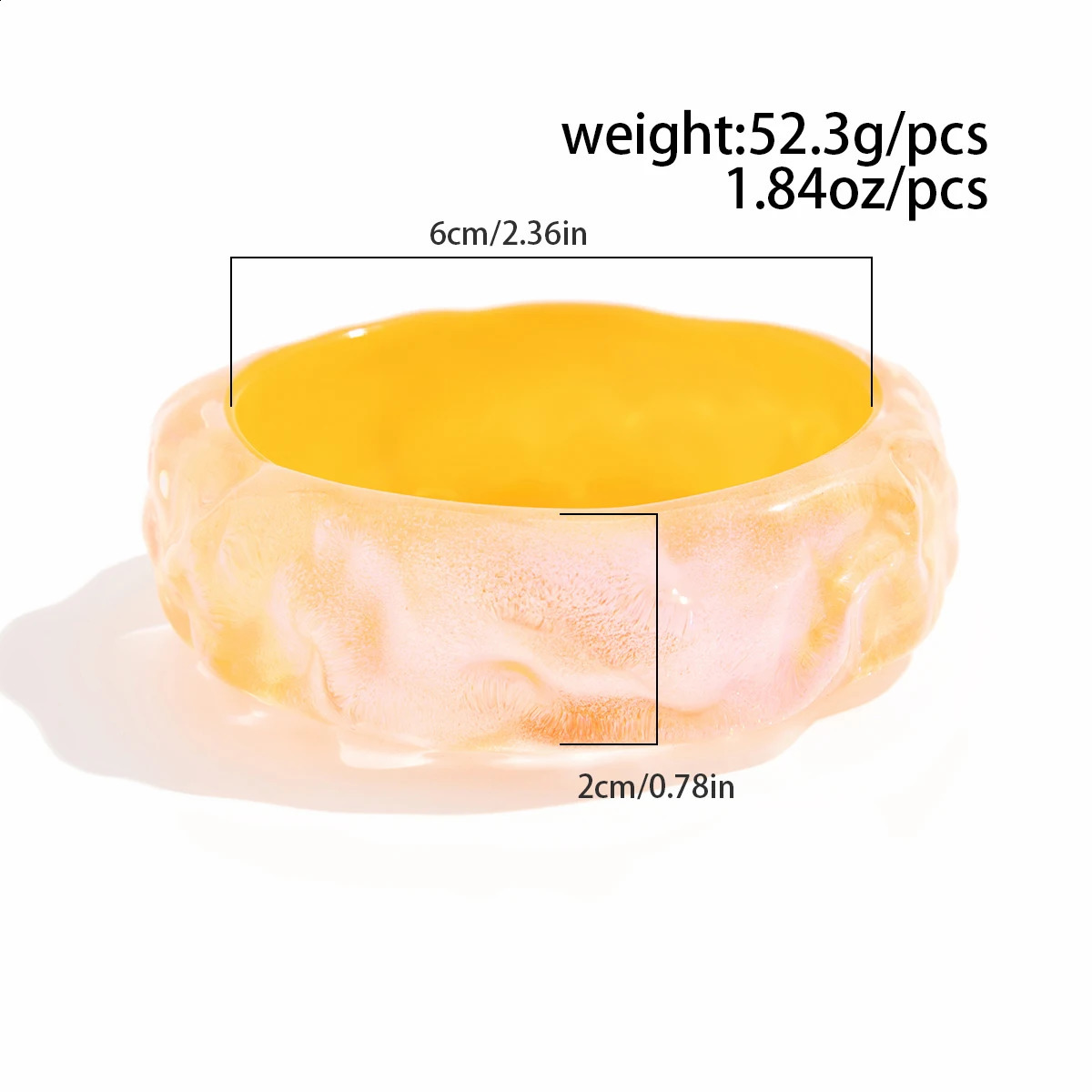 Ingemark Kpop Sweet Transparent Color Bangles for Women Fashion Statement Boho Charm Bracelets Y2K Couple Jewelry 241227