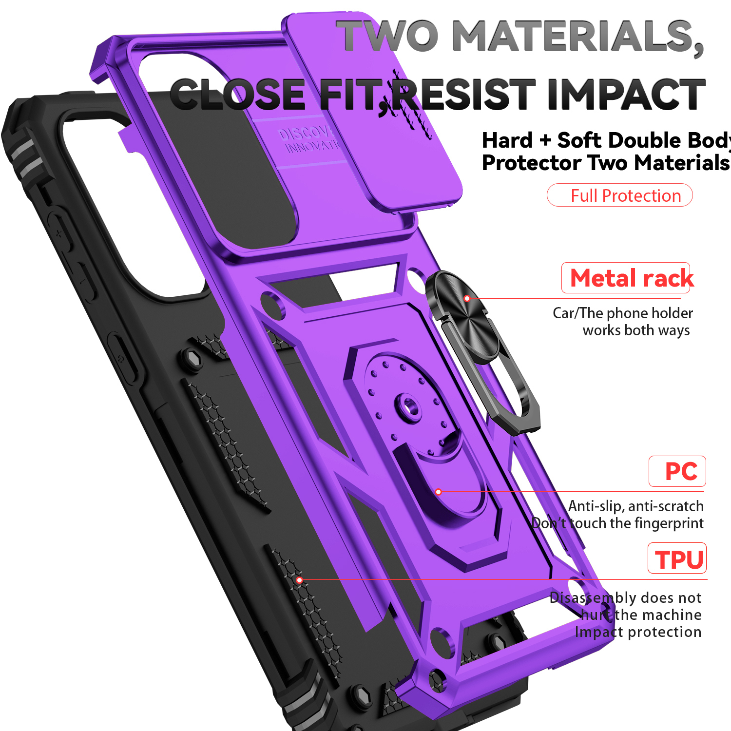 Military Grade Rugged Heavy Duty Case Slide Camera Ring Stand For Samsung S25 Edge S24 FE S23 Ultra A17 A06 A16 A26 A36 A56 A05 A05S MOTO G 5G Power P