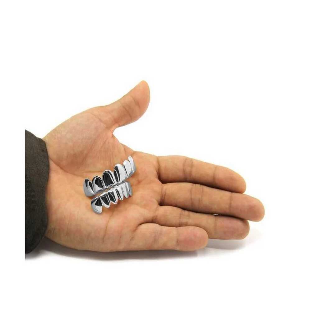 6 Teeth Grillz Gold Color Top and Bottom Dental Grills Shiny Hip Hop Teeth Grillz Extra Molding Bars Women Men Bo Jewelry W241227