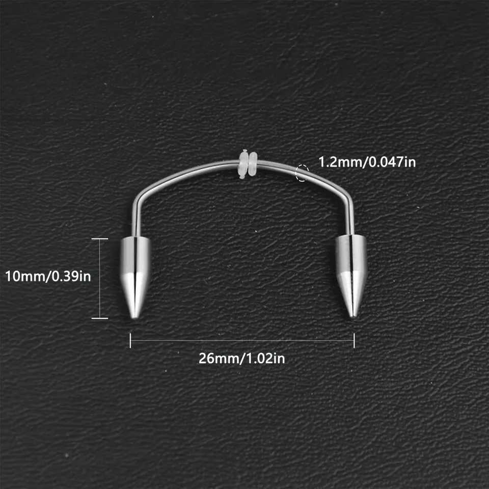 Hypoallergenic 316L Stainl Steel Vampire Fangs Single Piece For Women Lip Piercing Jewelry Fashion Accories W241227