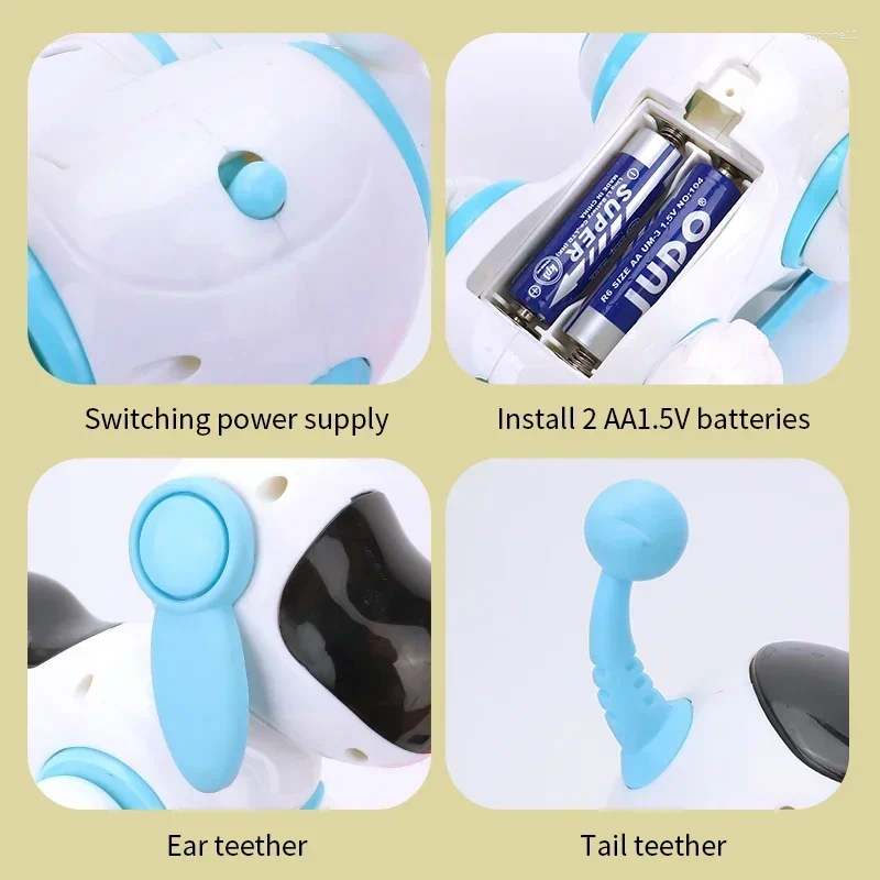Update Robot Electronic Dog Stunt Walking Dancing Toy Intelligent Touch Remote Control Electric Pet For Children's Toys