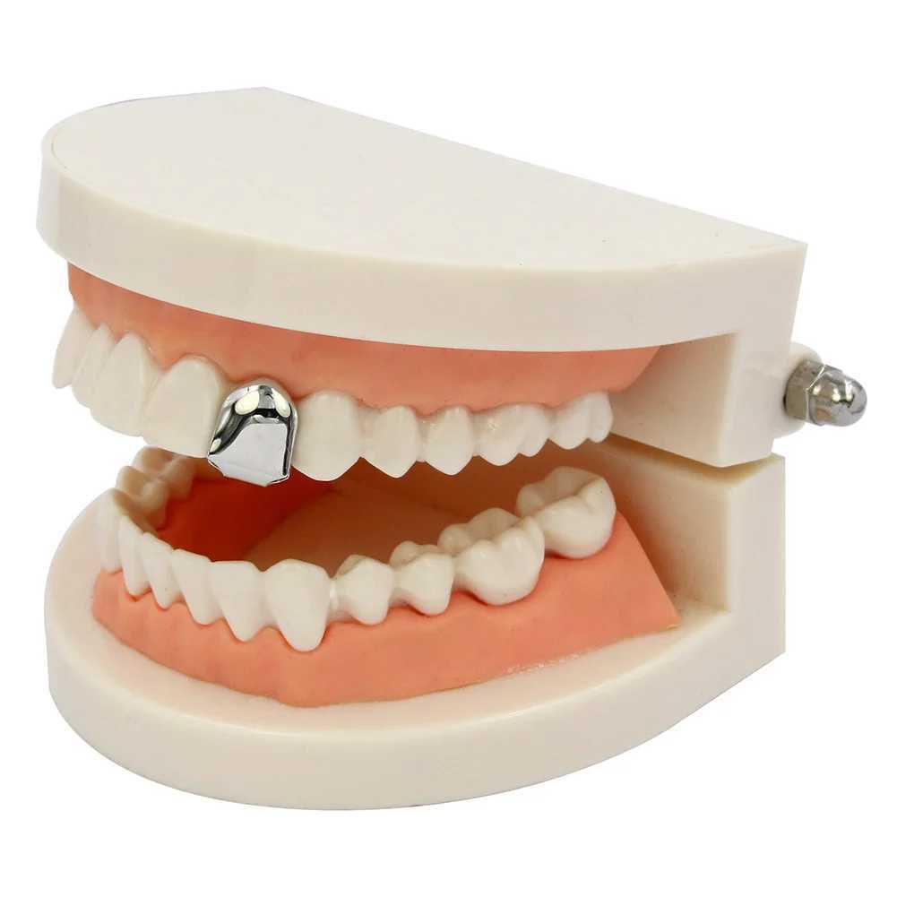 GUCY New Hip Hop Single Tooth Grill C Top and Bottom Grill W241227