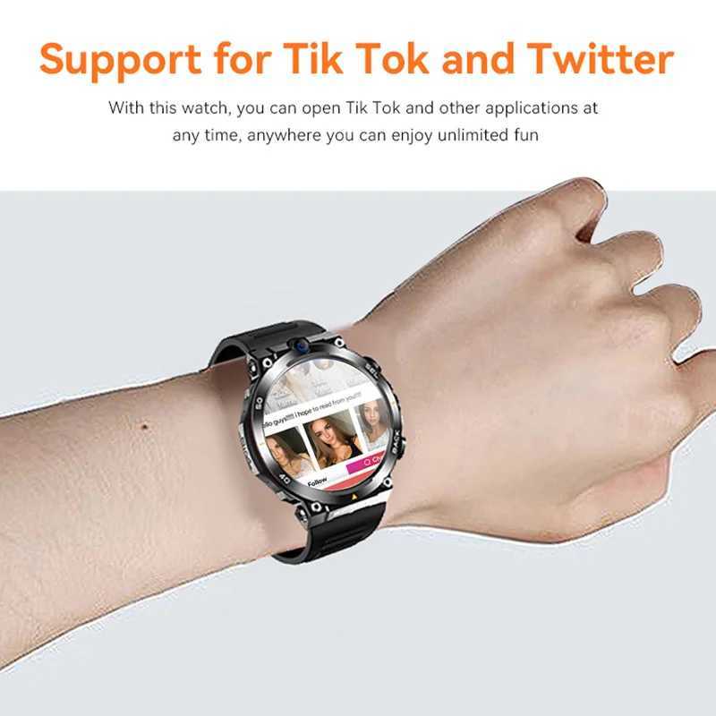 4G LTE Smartwatch 2024 Android os GPS Video Vo Wi-Fi Call Messaging HD Dual Cameras 4G Sim Card WIFI Mens Smart Watch 2024 Z241227