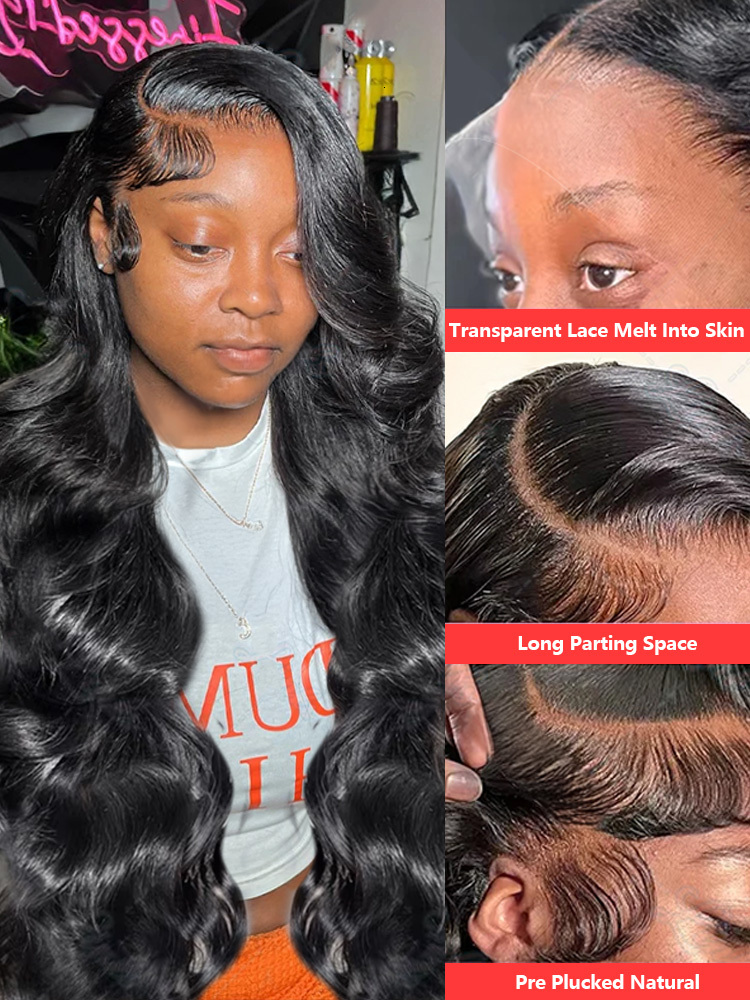 30 40 Inch High Density 5X5 Closure Glueless Human Hair Ready To GO Body Wave 13X6 HD Lace Frontal Wig For Women