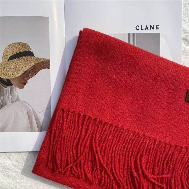 T039 new solid color scarf for women and men in winter, universal couple shawl, dual-purpose, warm, long, thickened, Japanese and Korean version