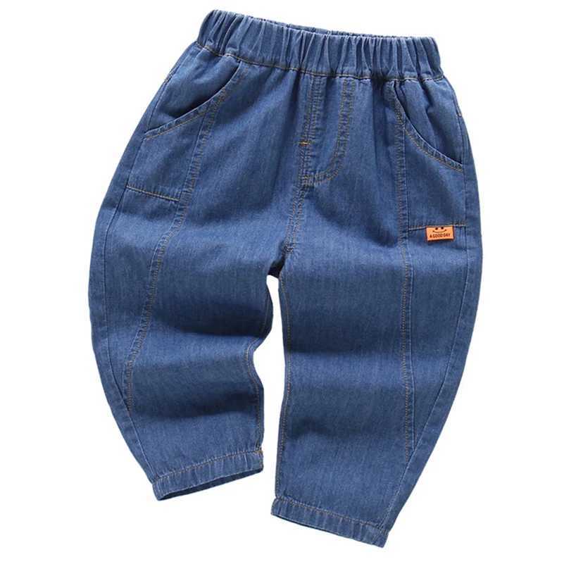 2024 Spring and Autumn Girls Fashion Versatile Orange Smiling Face Mosquito proof Pants/Jeans 1-6 Years Old W241227