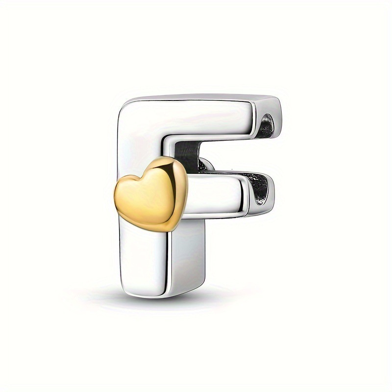 Silver Letter A-Z Alphabet Charm Name Beads Fit Original Pandora Bracelets Charms for Women DIY Pendant Making Jewelry