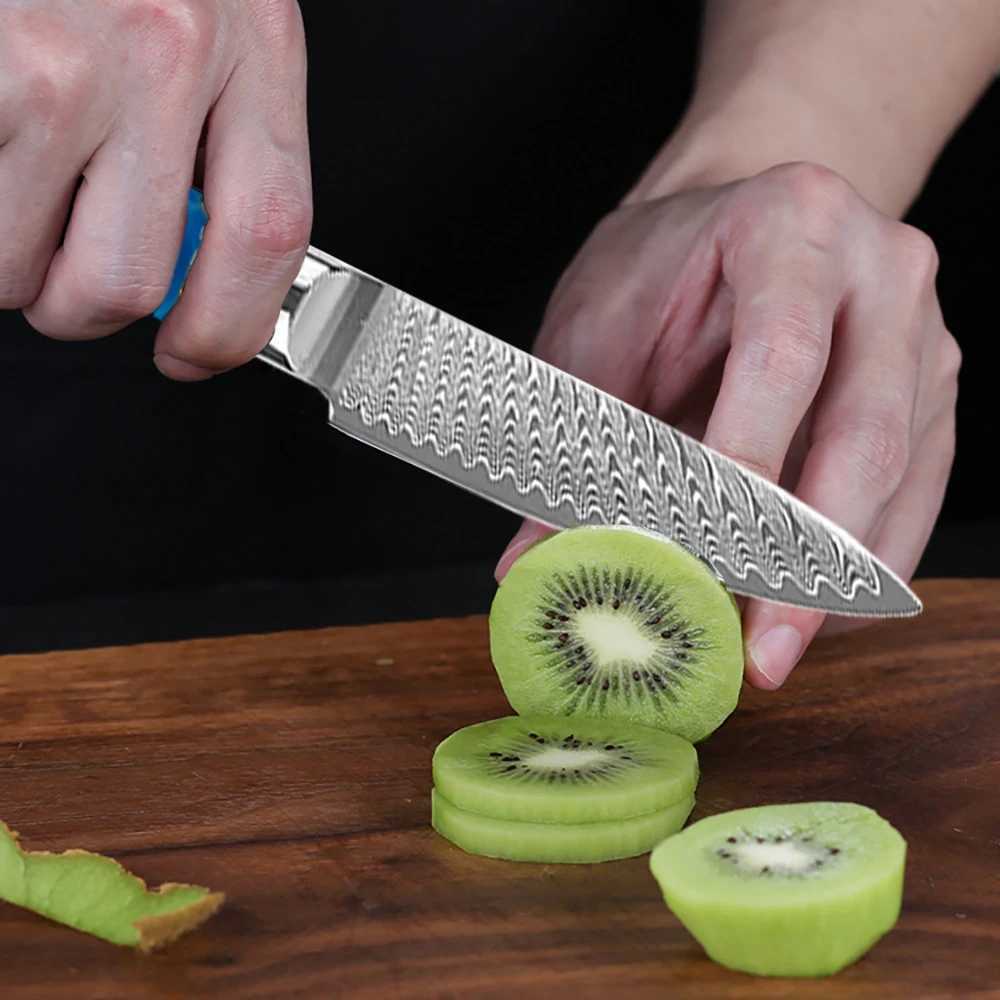 3.5 Inch Paring Knife VG10 Damascus Steel Sharp Fruit Knife for Cutting Fruit and Vegetables Kitchen Peeling Knife Y241227