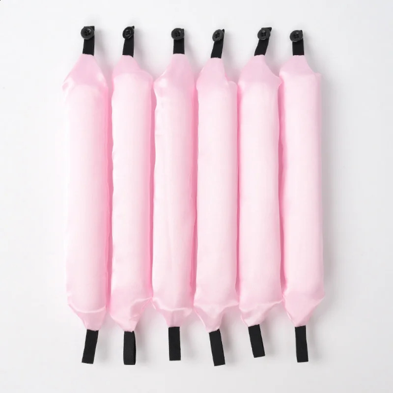 6Pcs Heatless Curg Headband No Heat Silk Curls Rollers Sleeping Lazy Soft Curlers Foam Rod Hair Styg Tools 241226