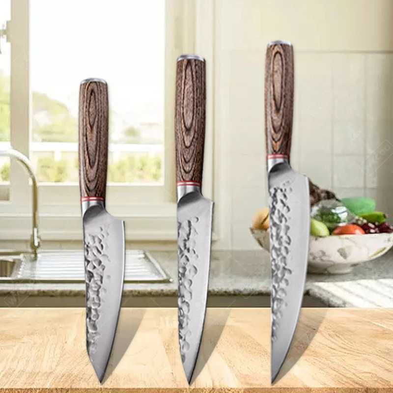 Professional kitchen knives meat cutting knives but knives forging hammers grinding knives stainless steel slicing cooking knives Y241227