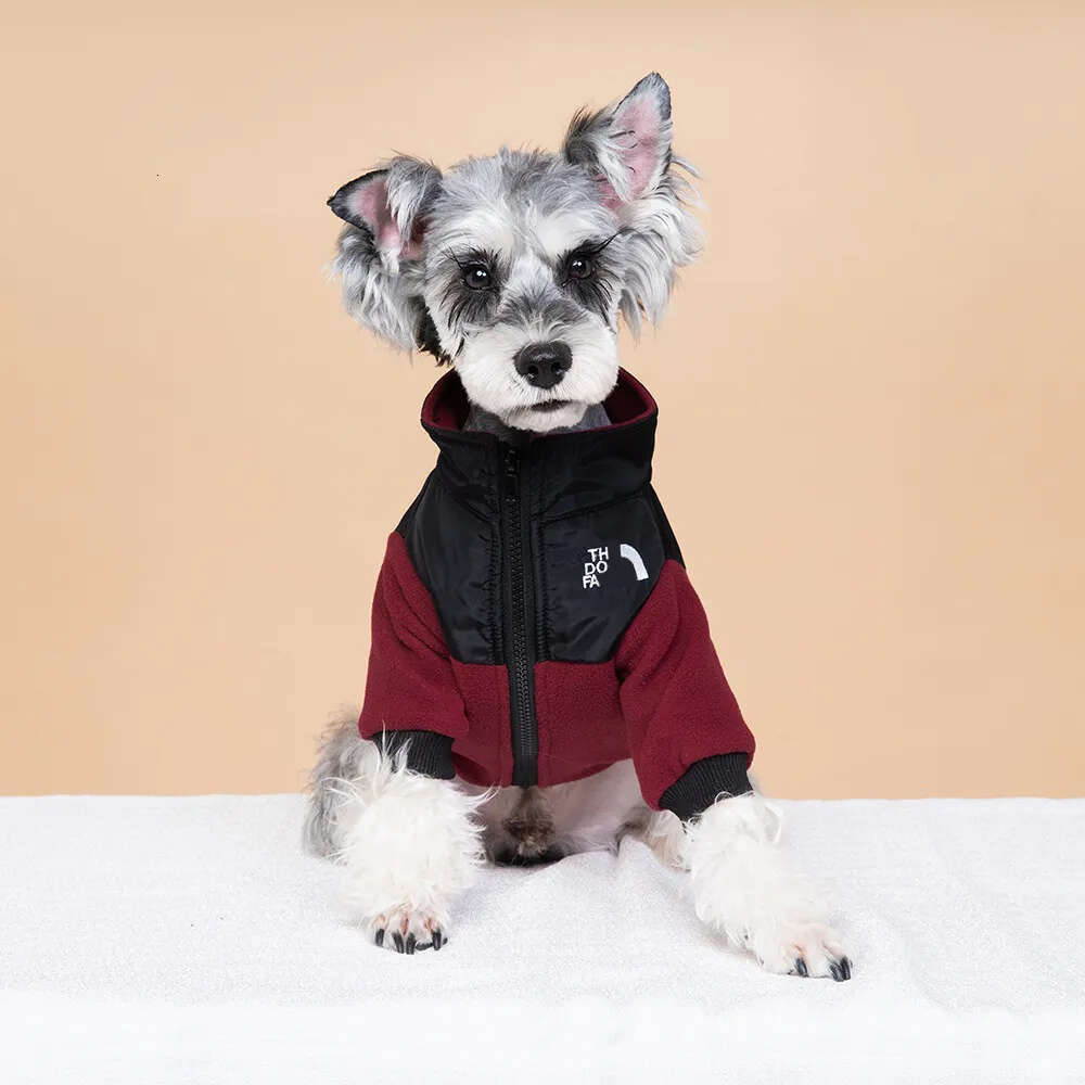 Soft Warm Fleece Hoodie Splicing Designer Apparel The Dog Face Coats Pet Winter Jacket Cold Weather Clothes for Small Medium Dogs XXXL Black A158
