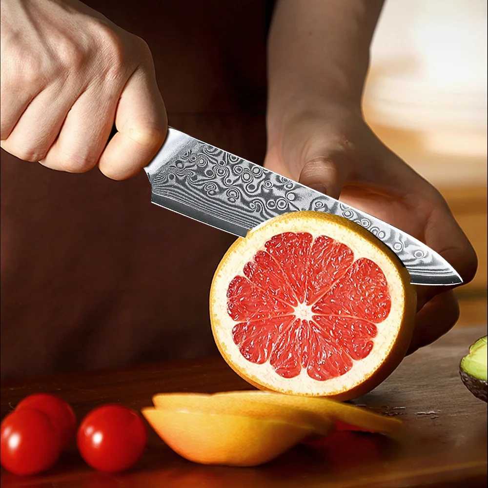 TURWHO 5 Practical Knife Japanese 67th Floor Damascus VG10 Steel Core Chef Knife Mti Function Matching Knife Slicer Kitchen Knife Y241227