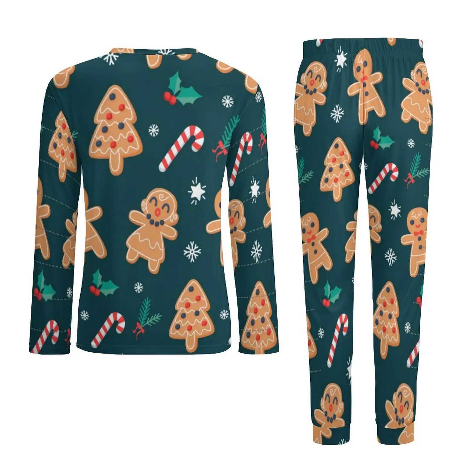 Christmas Holiday Pajamas Long Sleeve Cartoon Print 2 Piece Casual Pajama Sets Autumn Men Design Kawaii Oversized NightwearXJ241227