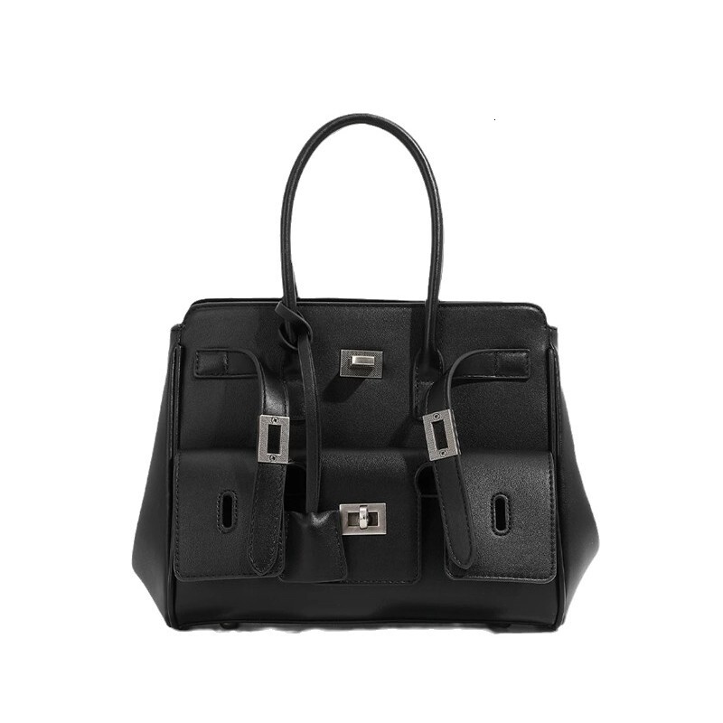 Bag Internet Celebrity Hot Girl Motorcycle 2024 New Large Capacity Commuting Shoulder Punk Style Lock Tote Wing Bag