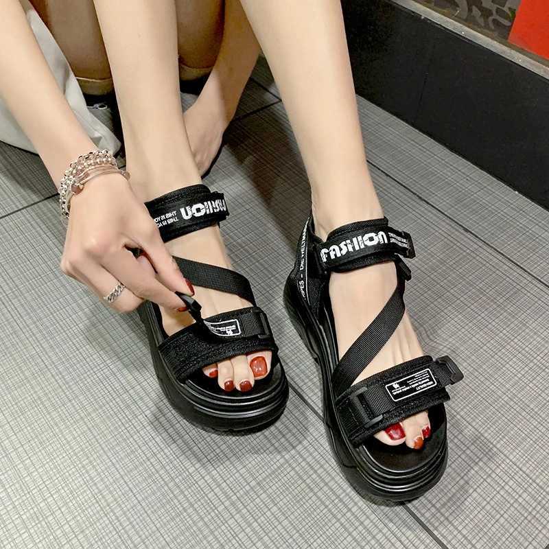 High Quality Women Platform Sandals White Chunky Sports Wedge Shoes For Woman Summer Students Shoes Large Size 42 T241227