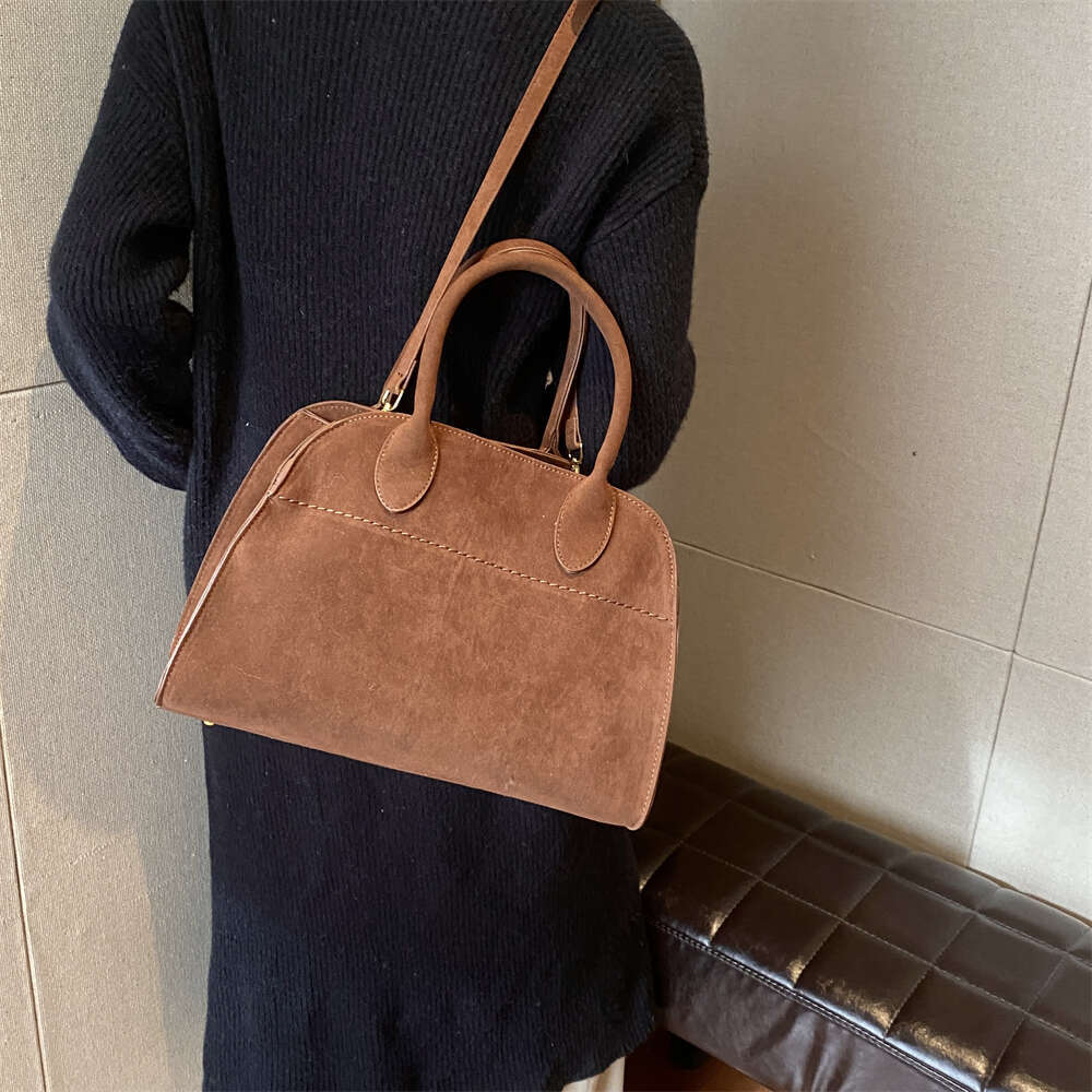 Women's Bags Branded Red Large Size Women Retro Pure Color Suede Shoulder Shopper Tote Bag Designer Handbags