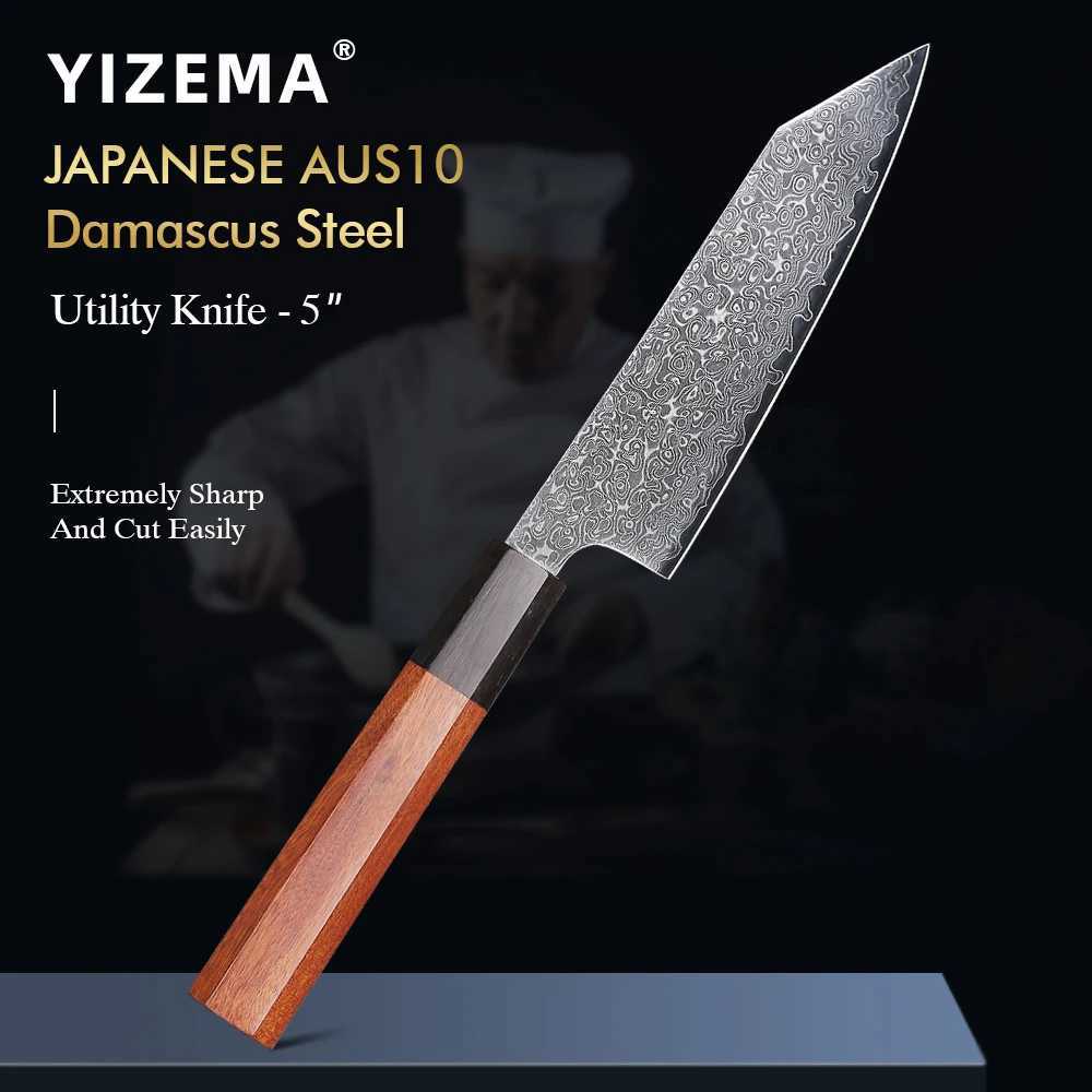 YIZEMA 5 Kitchen Practical Knife Damascus Professional Chef Knife Japanese Kitchen Cutting Vegetable Fruit Meat Cooking Tool Y241227