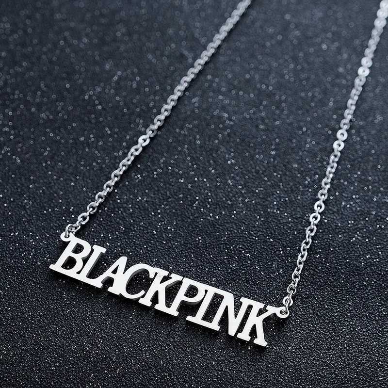 Men Women Kpop Jewelry Korea Group ROSE LISA JISOO JENNIE Letter Fashion Hip-hop Long Chain Stainl Steel NecklacesXJ241227
