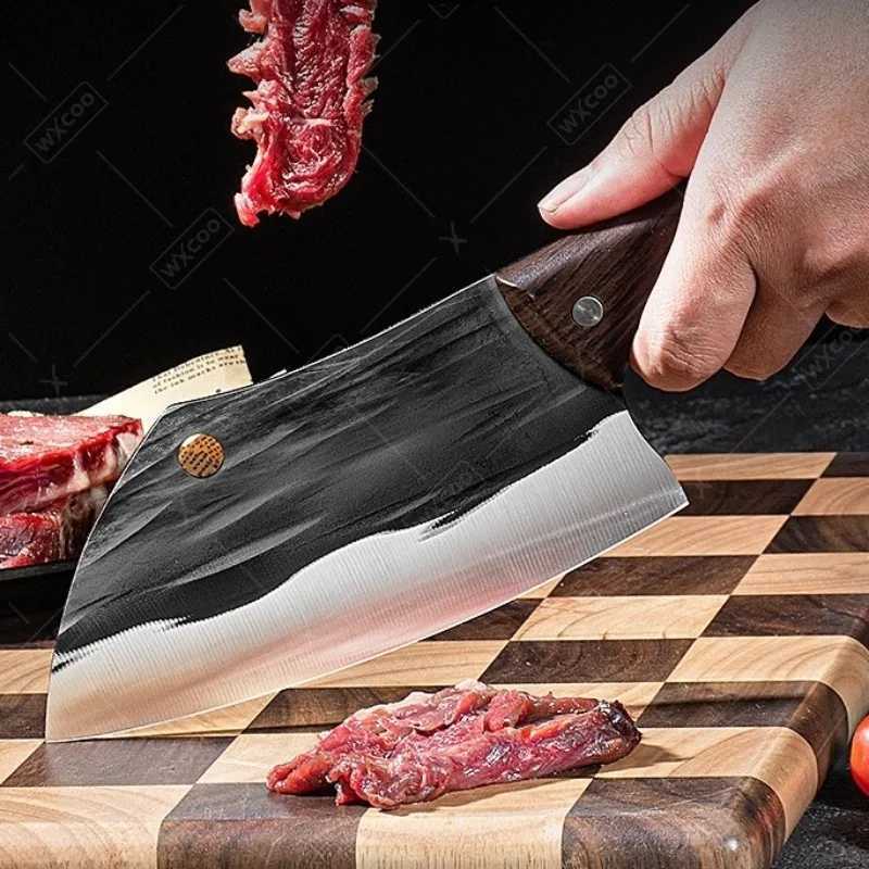Kitchen knife stainless steel forging chopper chefs kitchen knife Japanese tea crispy meat but cooking with Cucillos de Cosina Y241227