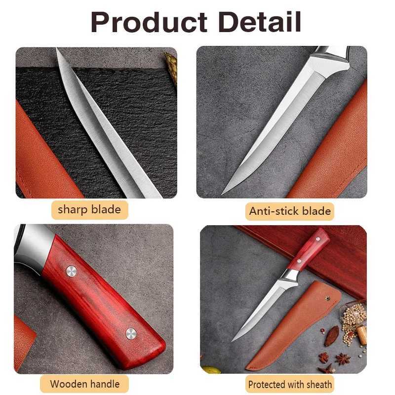 6-inch kitchen meat slicer stainless steel fruit ingredient knife meat slicer Y241227