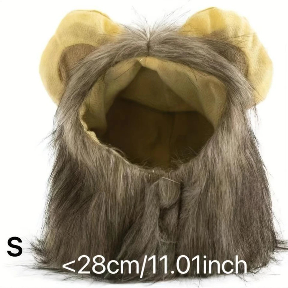 Funny Lion Mane Pet Costume - Soft Cotton Polyester Fits Small To Large Dogs And Cats 241225