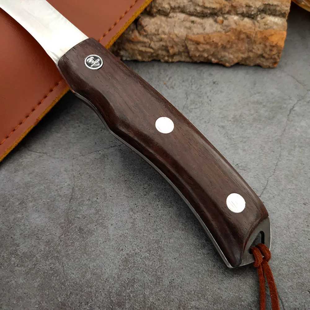 Cutting knife forged 5Cr15 stainless steel fishing practical wiring knife kitchen slicing but meat cutting knife Y241227