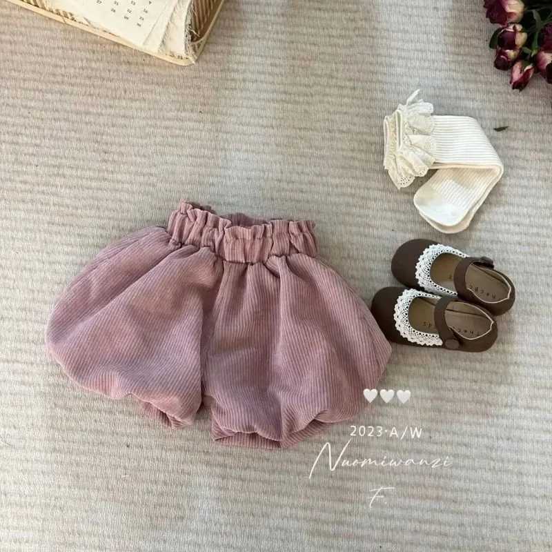 Winter Korea Kids Shorts for Girls Baby Girls Kawaii Bud Bubble Shorts Toddler Girl Cute Bloomers Pumpkin Pants Corduroy W241227