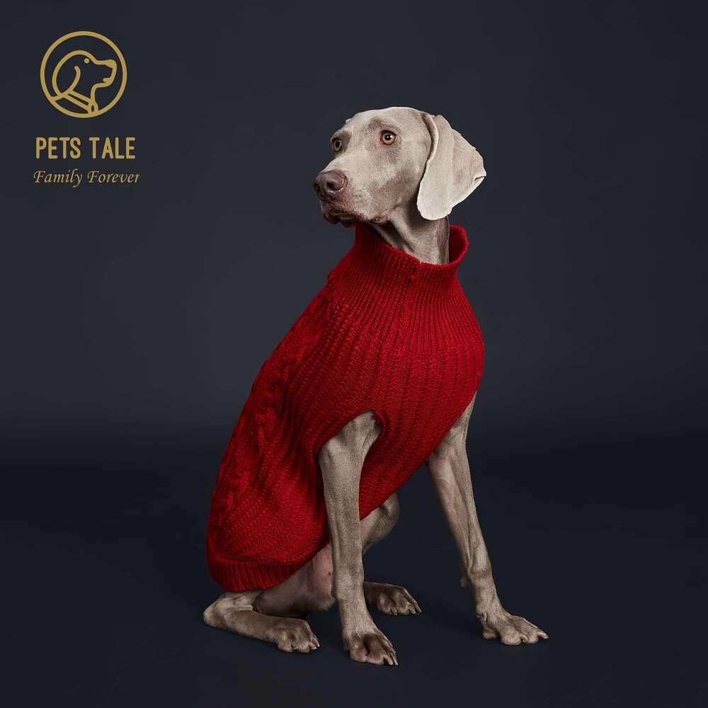 1pc Plain Color Pet Knitted Sweater For Autumn And Winter Dog Warm Clothes