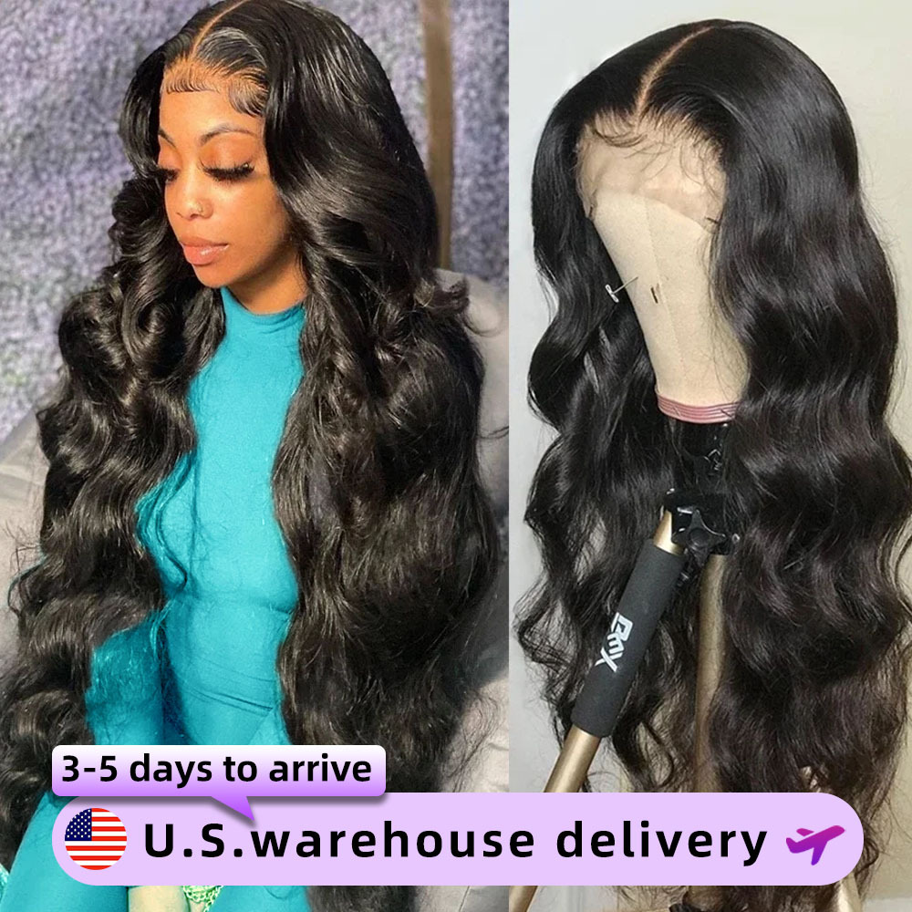 200Density 30Inch 13X6transparent HD Frontal Body Wave Wigs Human Hair Pre Plucked Remy 13X4 Lace Front Wig For Black Women