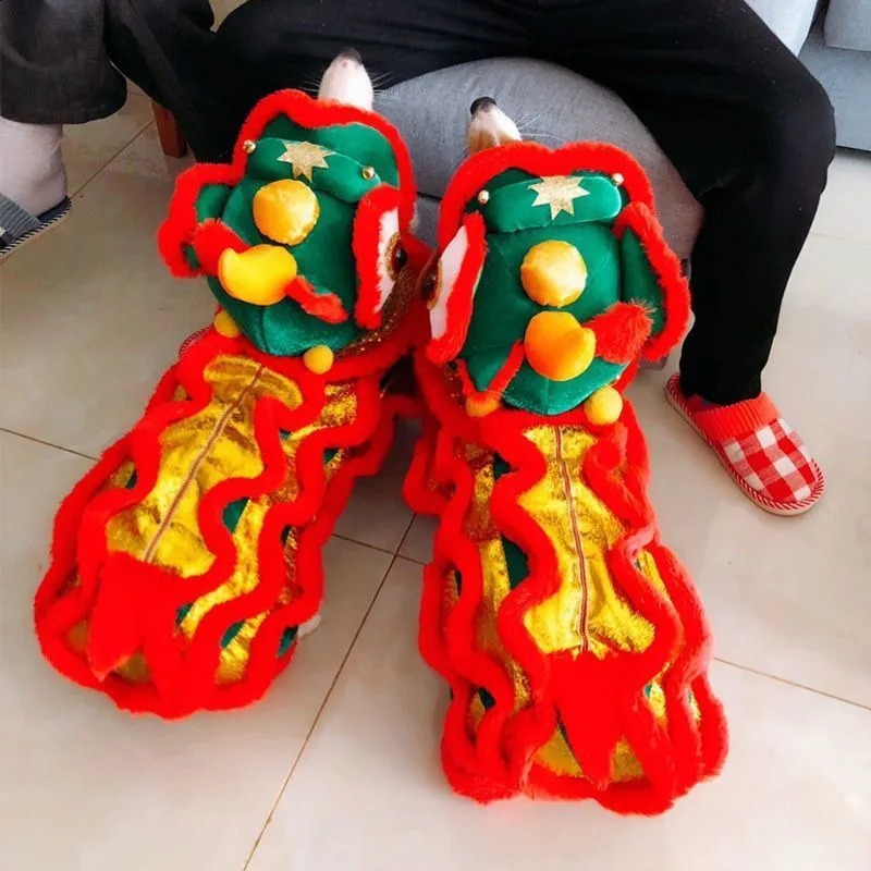 Pet Dance Lion Cat Clothes Cat Funny and Funny Clothes Pet Year Celebration Cat Dance Lion 241225