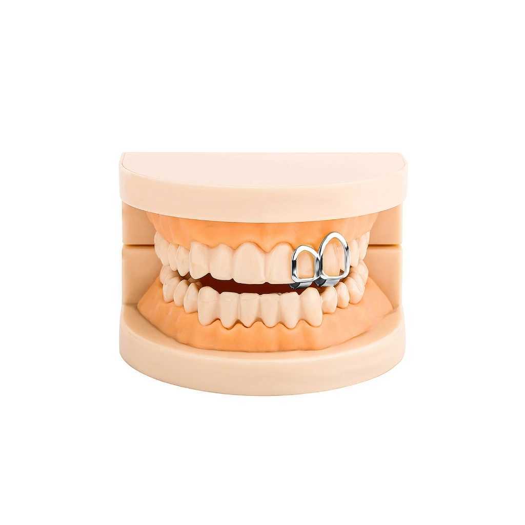 1pc Fashionable Teeth Cs Hollow Single/Double Vertical Teeth Cs Dental Grills Jewelry Unique Dental Accory for Women W241227