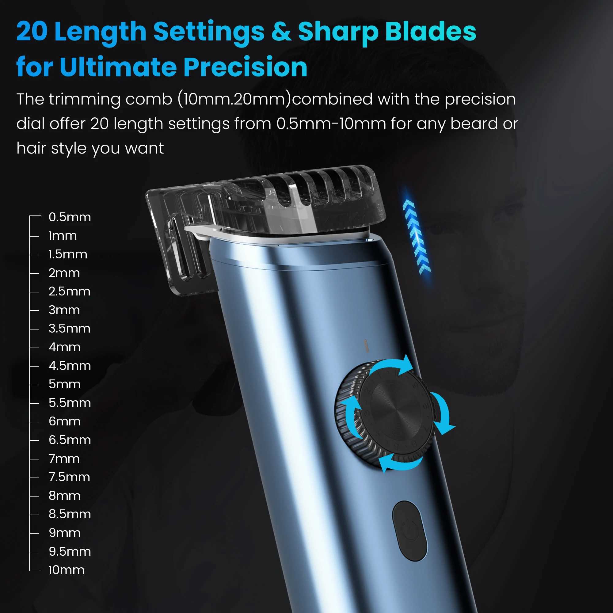 Sejoy Hair Clipper Professional Hair Trimmer Electric Clippers Cordless Hair Cutting Machine 1800mAh Trimmer Clipper for Men W241227