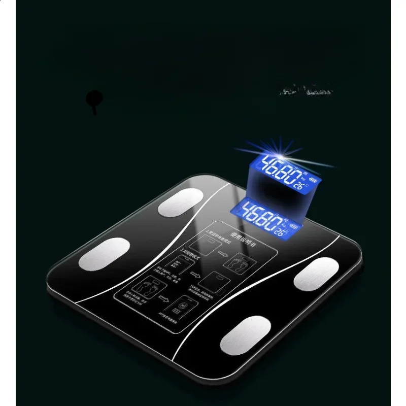 Weight Scale Bathroom Fat Smart Electronic Composition Analyzer Fashion Selling Precision Bathroom Black Analyzer Scale 241226