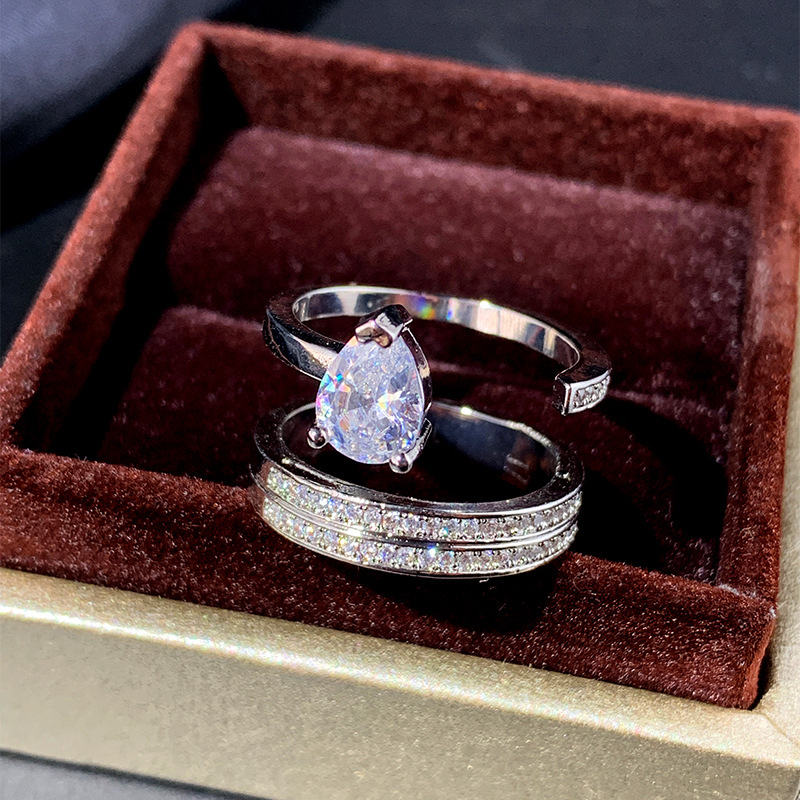 Designer 2025 Brand Ins Top Sell Wedding Rings Luxury Jewelry 925 Serling Silver Waer Drop 5A Cubic Zircon CZ Diamond Pary Eerniy Women Engagemen Ring