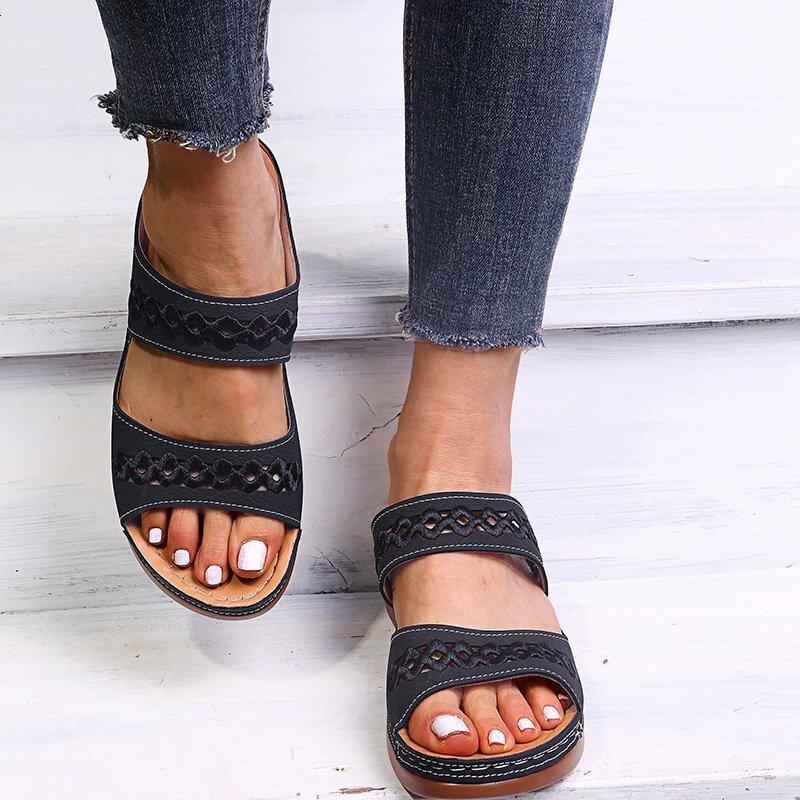 Summer New Ddmywed Large Size Minimally Embroidered Hollow Sandals Breathable Women S Slippers Chinese Brand Shoes F Ddmysaturn