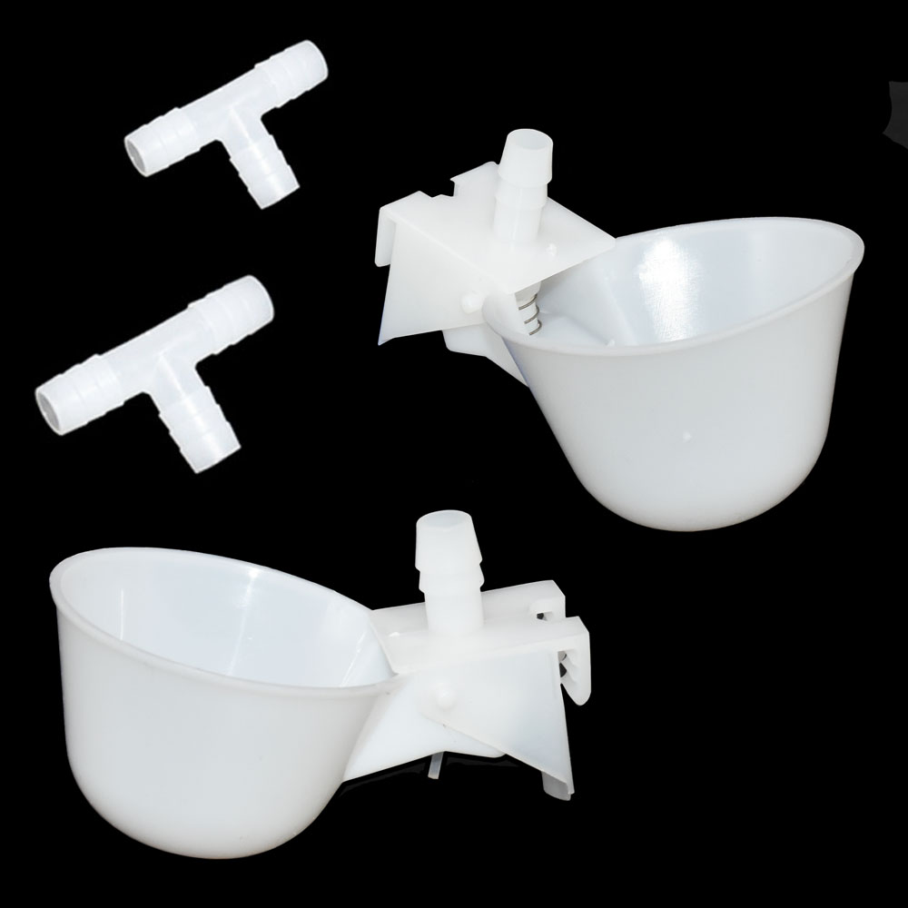 100 Pcs 8-10 MM Pigeon Automatic Drinking Fountain Bird Drinking Cups Feed Aut omatic Poultry Chicken Fowl Drinker