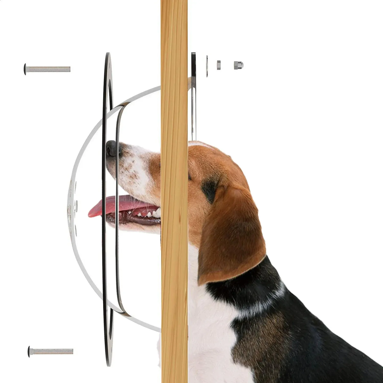 Dog Window For Fence Porthole Window Pet Acrylic Dome Dog Fence Peek Window Pet Supply Clear View Dome Pet Peek