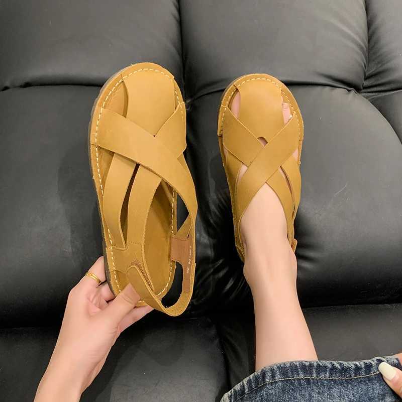 High Quality Luxury Women Shoes Sandals Flat Low Heel Sneakers Casual Gladiator Barefoot Loafers Slip-on Summer Spring Comfortable T241227