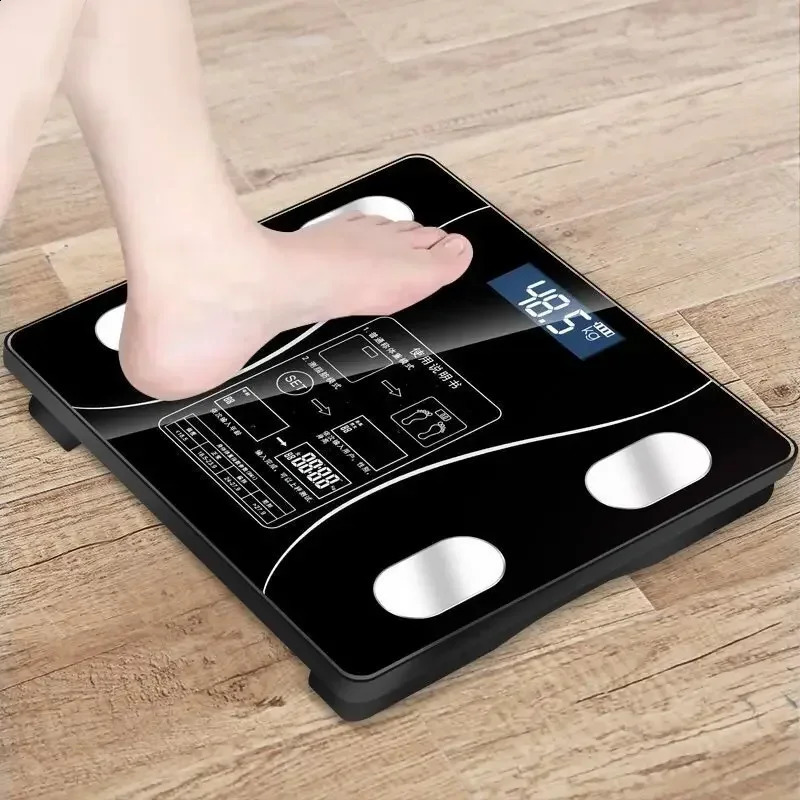 Weight Scale Bathroom Fat Smart Electronic Composition Analyzer Fashion Selling Precision Bathroom Black Analyzer Scale 241226